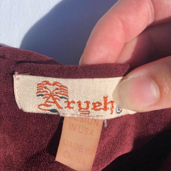 Aryeh Maroon Faux Suede Dress - Picture 4 of 5